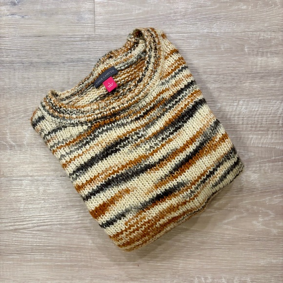 Vince Camuto Cropped Space-Dyed Sweater Size Large
Tan Orange Gray Crew Neck - Picture 1 of 7